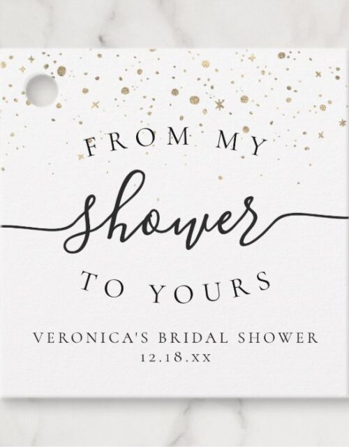 From My Shower To Yours | Bridal Shower Favor Tag