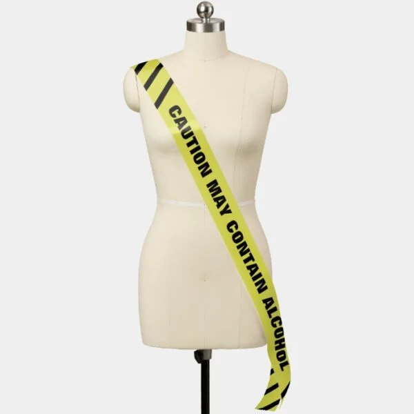 Funny Caution Police Crime Bachelorette Sash