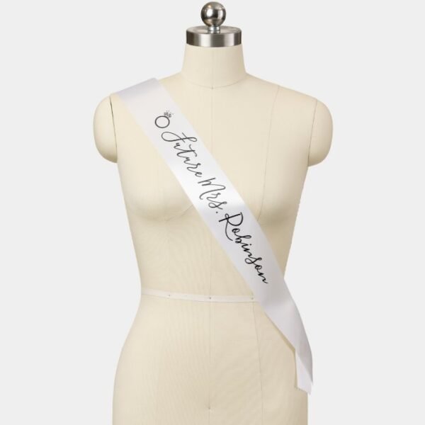 Future Mrs. with Ring Modern Bride Sash