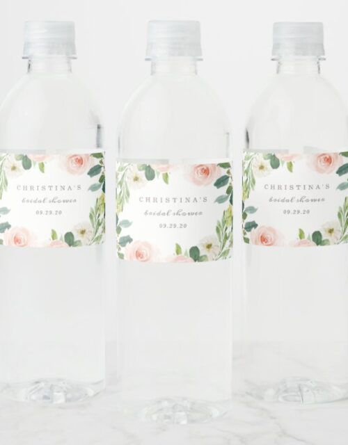 Geometric Spring Romance Water Bottle Labels