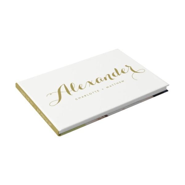 Gold Modern Script Wedding Photo Guestbook