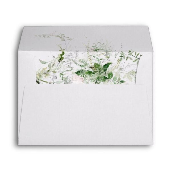 Greenery Botanical Foliage Envelope