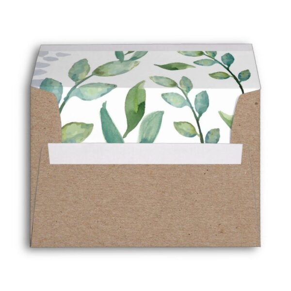 Greenery Kraft Envelope