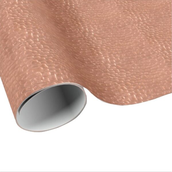 Hammered copper-look design wrapping paper