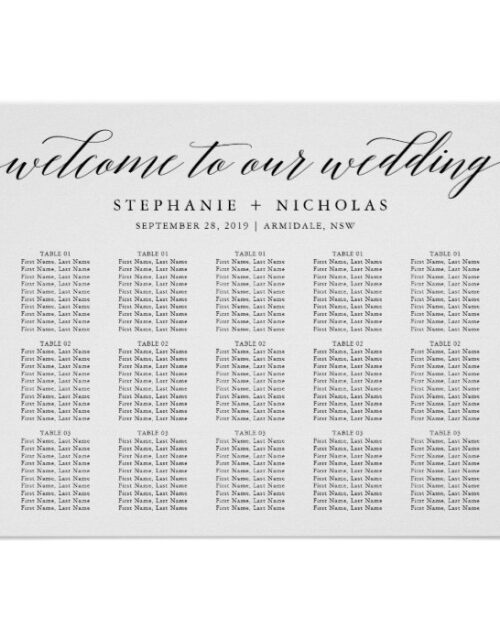 Hand Letter Chic Wedding Seating Chart