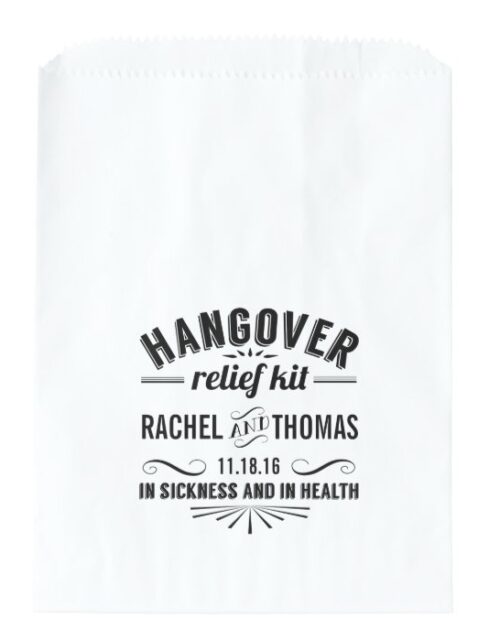 Hangover Relief Kit | Wedding Favor Bag