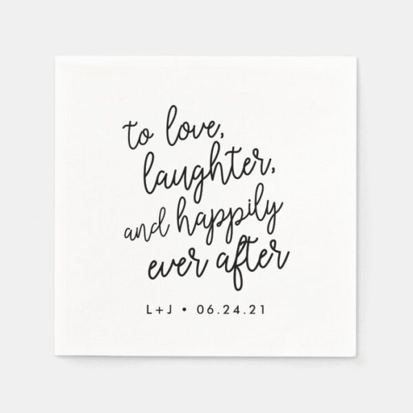 Happily Ever After | Personalized Wedding Napkins