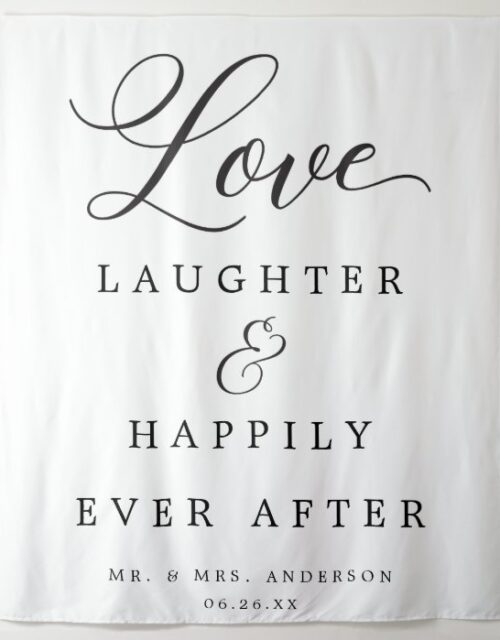Happily Ever After Wedding Backdrop Banner