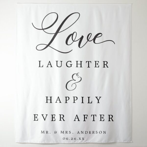 Happily Ever After Wedding Backdrop Banner