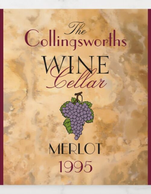 Homemade Red Merlot Wine Personalized Wine Bottle Wine Label