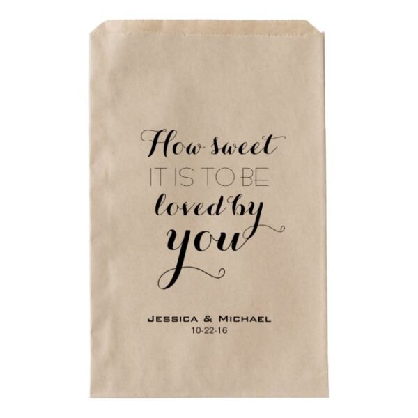 How sweet it is custom wedding candy buffet favor favor bag