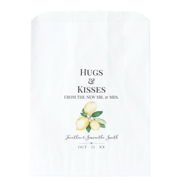Hugs & Kisses from new Mrs Lemons Bridal Shower Favor Bag