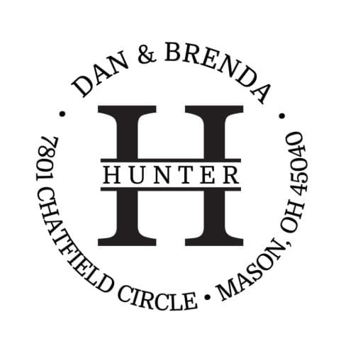 Hunter Return Address Stamp