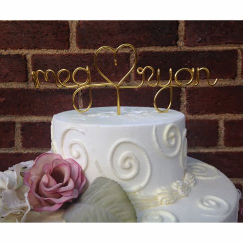 Exquisite Artisan Wire Wedding Cake Topper