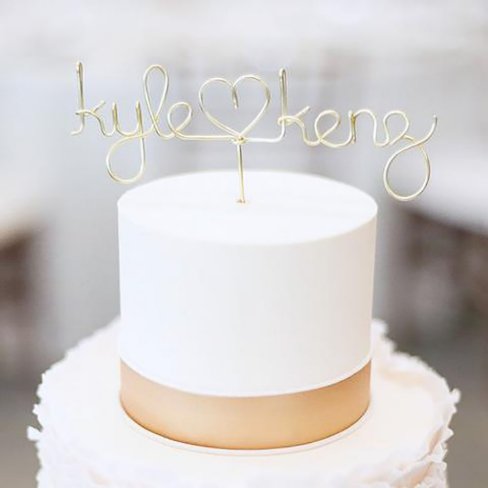 High-Class Artisan Wire Wedding Cake Topper
