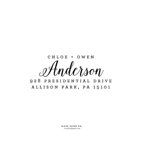 Anderson Family Name Return Address Stamp