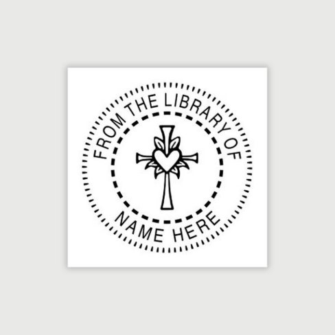 Library Embosser with Cross logo & Custom Name