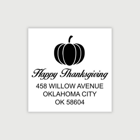 Happy Thanksgiving with Address Embosser Seal