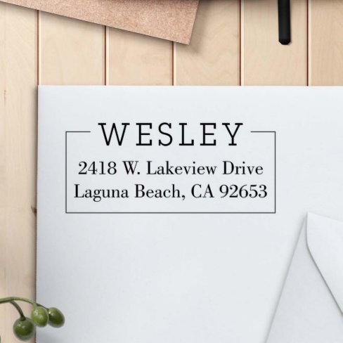Self Inking Return Address Stamp | Wesley