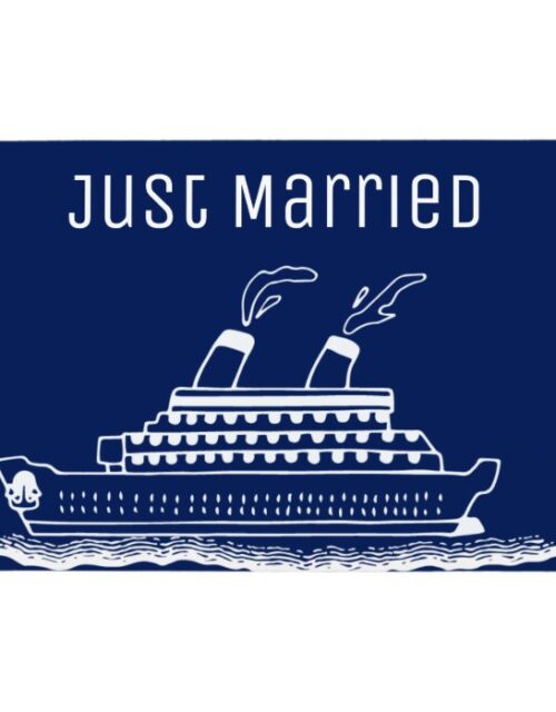 Just Married Honeymoon Wedding Cruise Cabin Door Magnet
