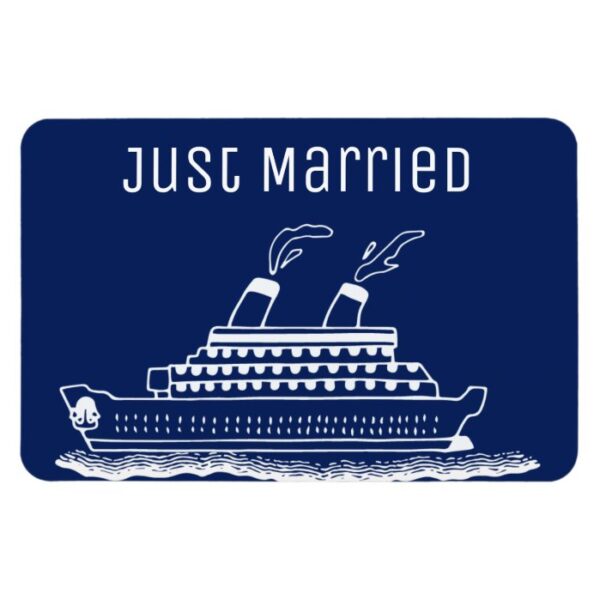 Just Married Honeymoon Wedding Cruise Cabin Door Magnet