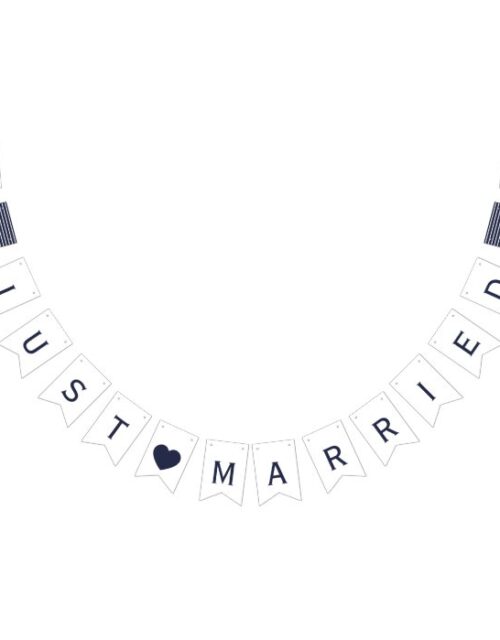 Just Married Nautical Wedding Bunting Bunting Flags