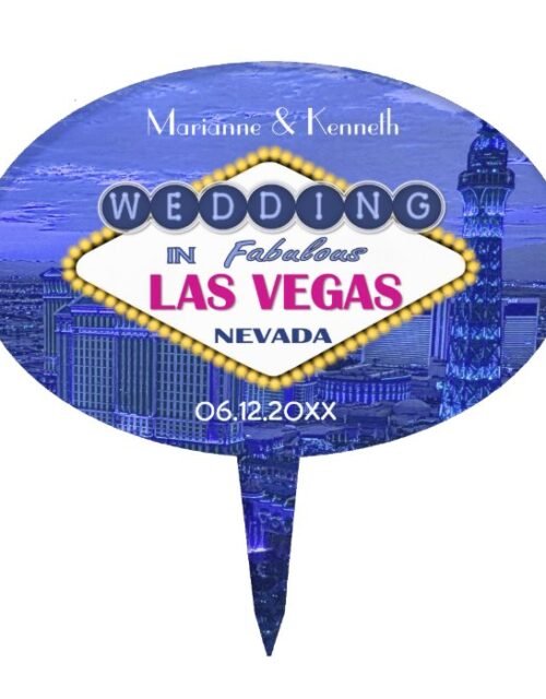 Las Vegas Wedding Cake Topper