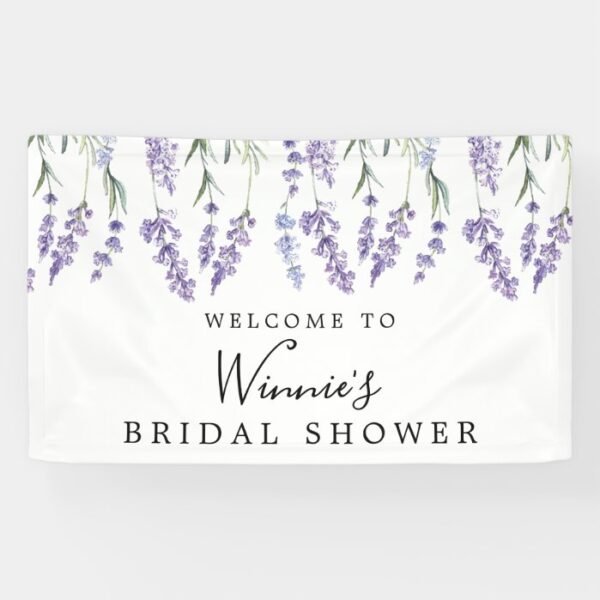 Lavender Floral  Bridal Shower Banner