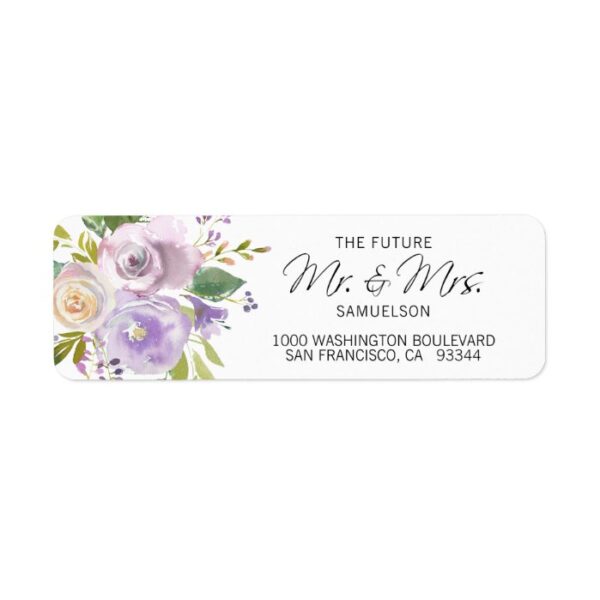 LAVENDER Future Mr & Mrs Wedding Return Address Label