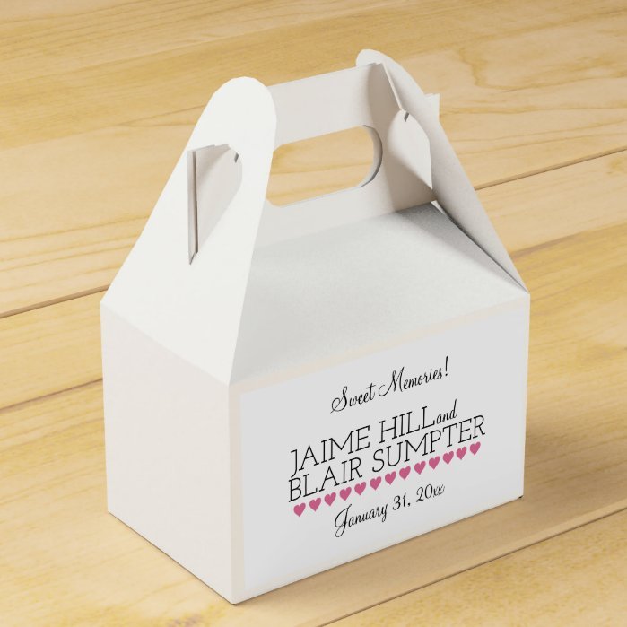 Let Them Eat Cake Reception Cake Favor Box Pink