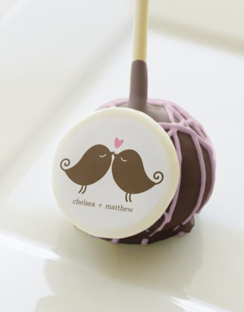 Love Birds {pink} Wedding Cake Pops