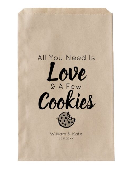 Love Cookies Treat Wedding Favor Bag