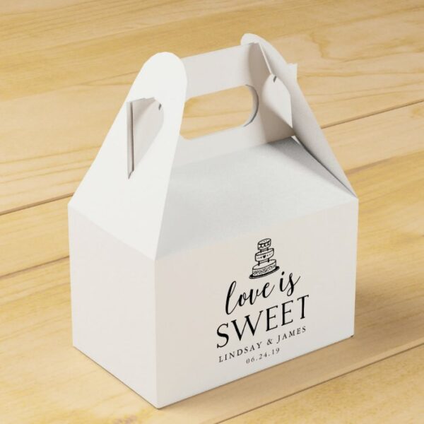 Love is Sweet | Wedding Cake Favor Box