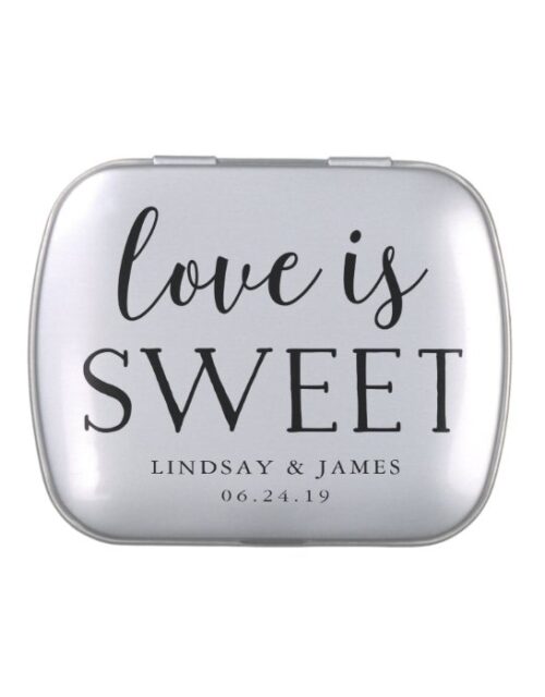 Love is Sweet | Wedding Favor Jelly Belly Candy Tin