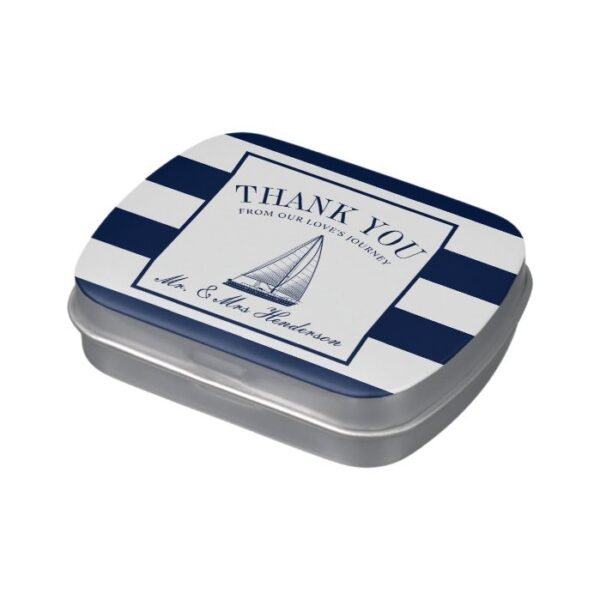 Love's Journey Sets Sail | Wedding Favor Candy Tin