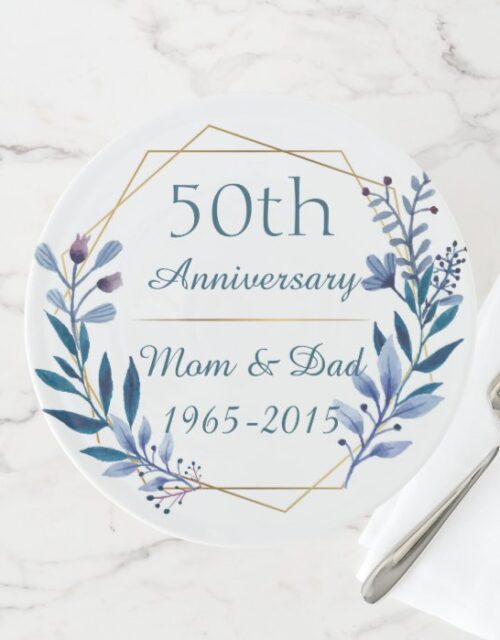 Luxury 50th Wedding Anniversary Floral Cake Stand