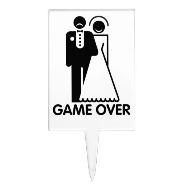 Married - Game Over Cake Topper