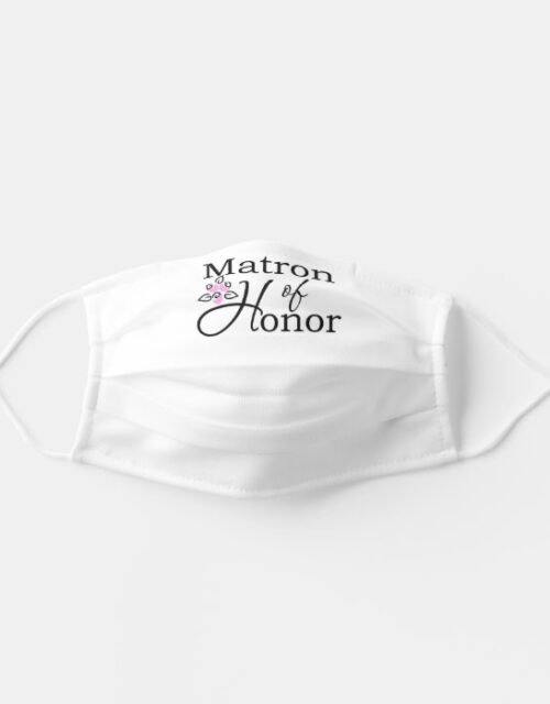 Matron of Honor Flower Bouquet Wedding Adult Cloth Face Mask
