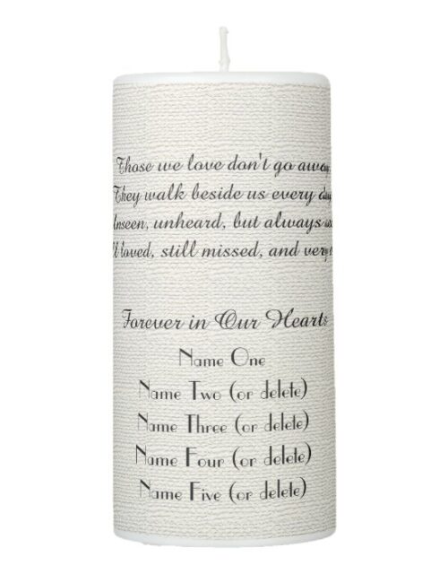Memorial Candle Rustic Off White Those We Love
