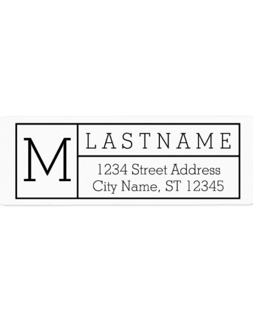 Mid Century Custom Family Name - Return Address Label