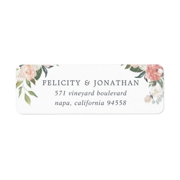 Midsummer Floral Return Address Label