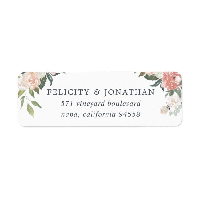 Midsummer Floral Return Address Label