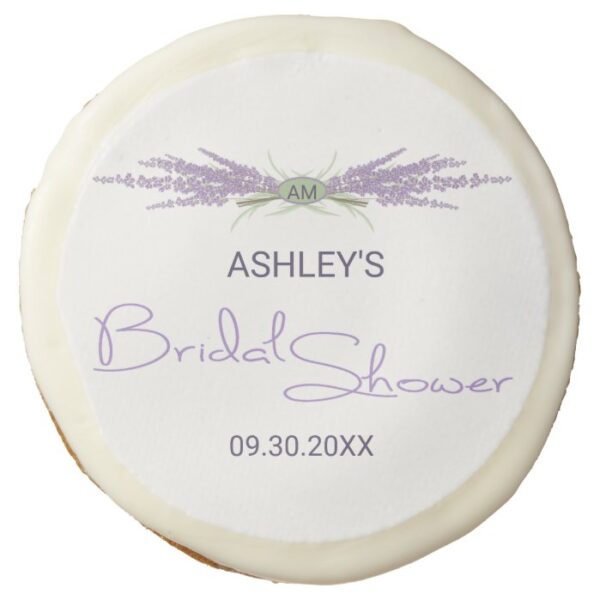 Minimalist Bridal Shower Lavender Flower Bundles Sugar Cookie