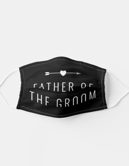 Minimalist Father of the Groom — Black Adult Cloth Face Mask