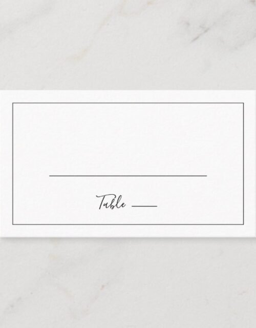 Minimalist Flat Wedding Place Card