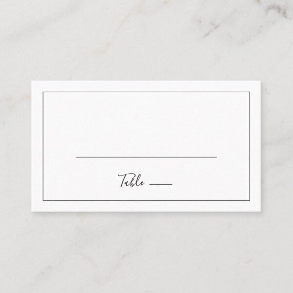 Minimalist Flat Wedding Place Card