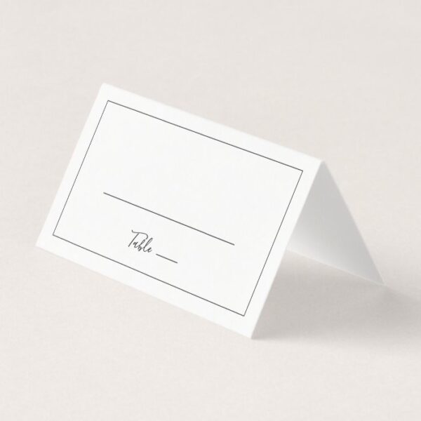 Minimalist Folded Wedding Place Card