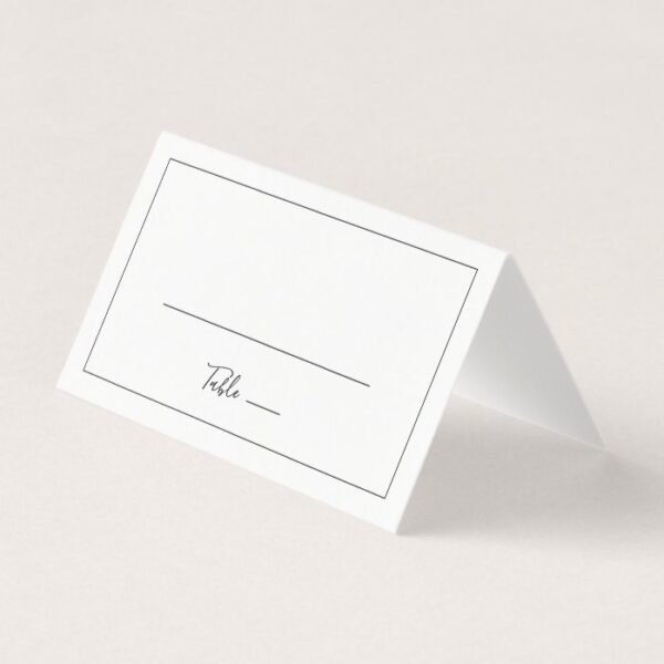 Minimalist Folded Wedding Place Card