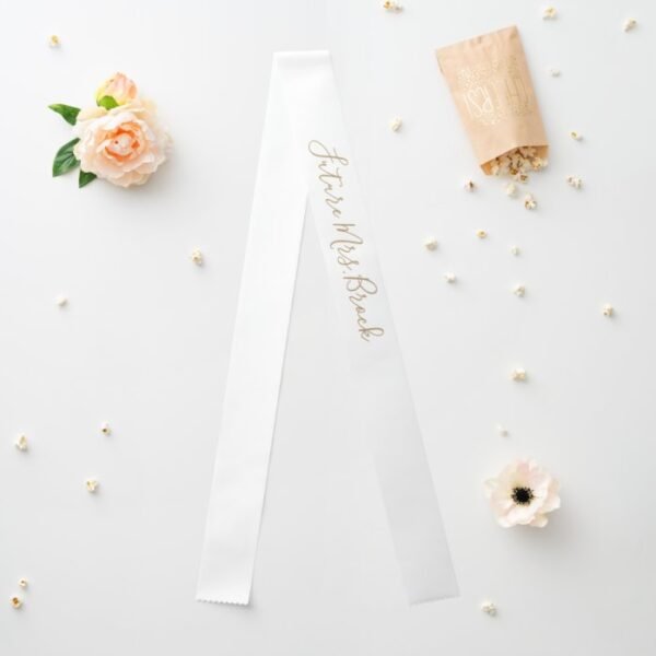 Minimalist Gold Bridal Shower Future Mrs Sash