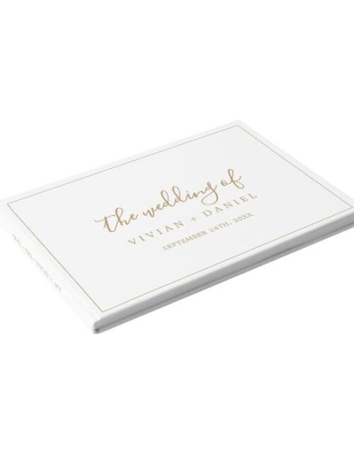 Minimalist Gold Wedding Guest Book